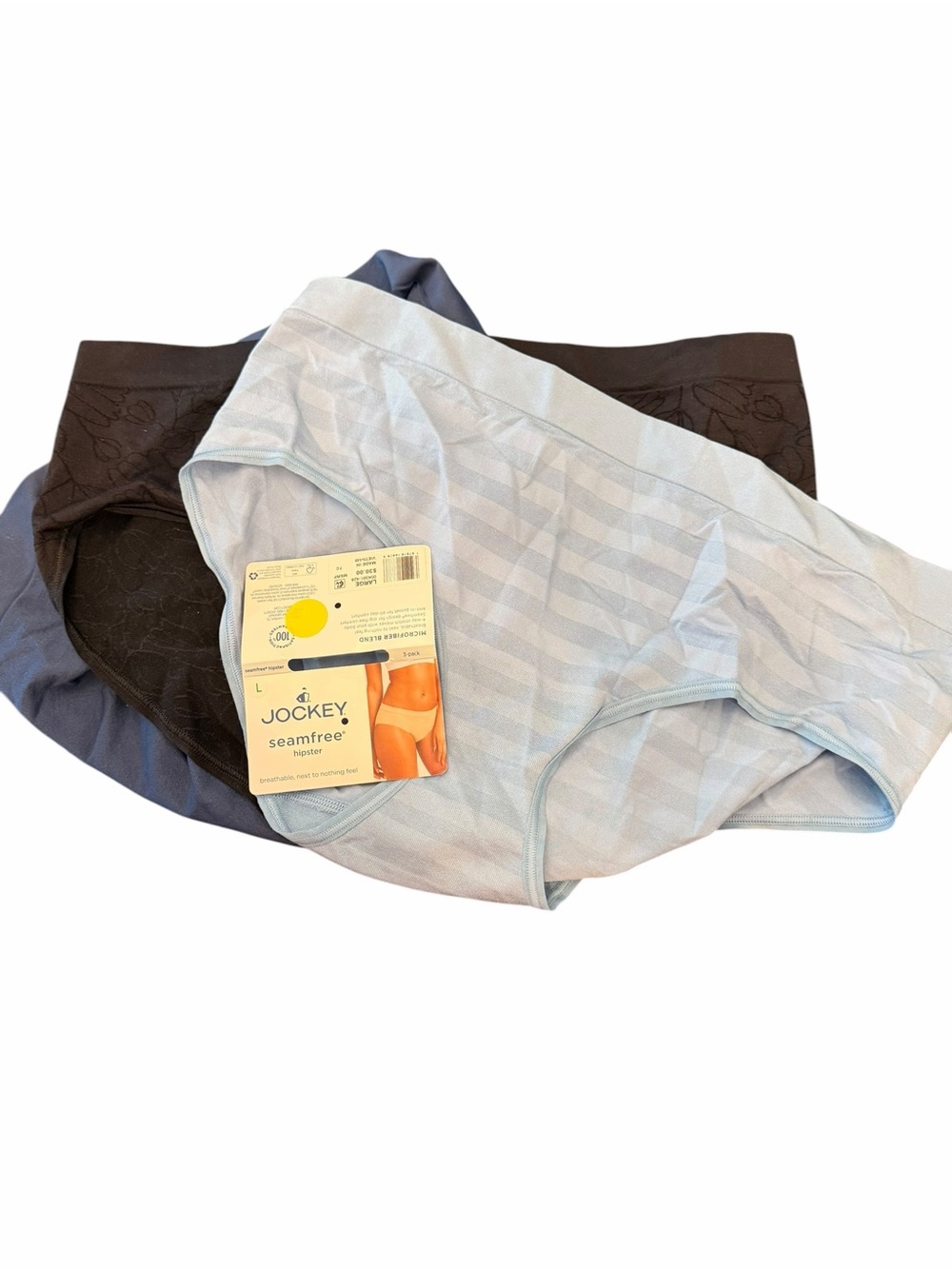 Jockey Women's Mid Rise‎ Brief 3 Pk Size Large Stretch Hipster NEW Colorful